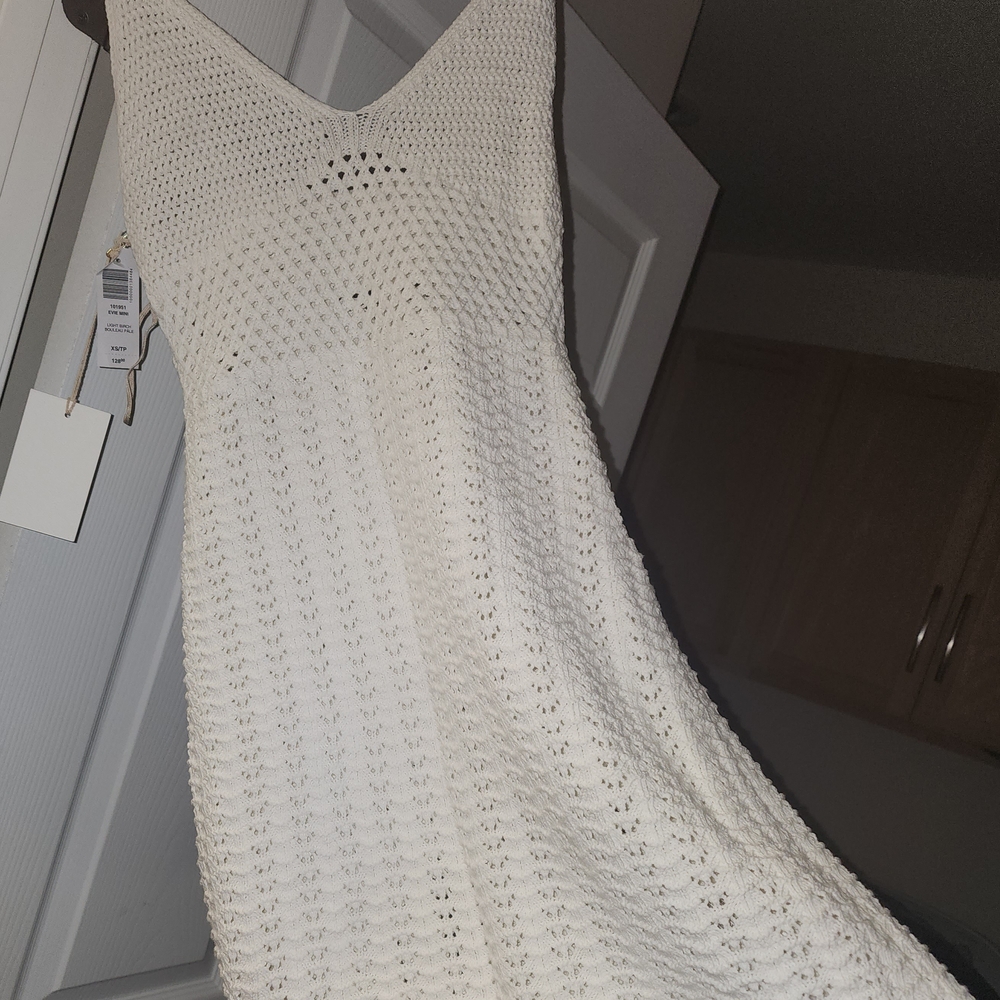 Evie MINI White Knit Mini Dress